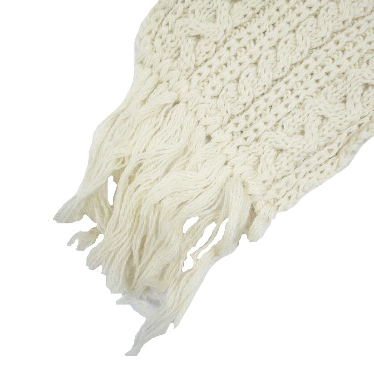 Highland00 ハイランド00 ケーブル編みマフラー Natural メンズ レディース