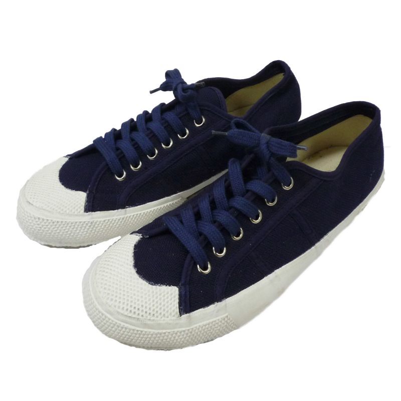 Italy Military Deck Shoes キャンバススニーカー Navy メンズ