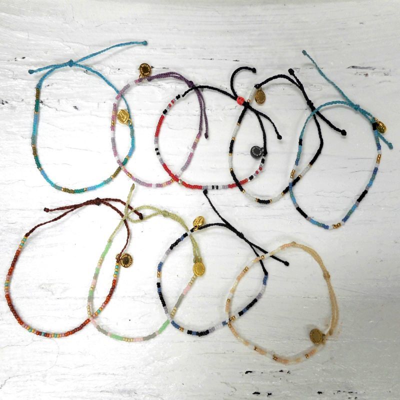 画像1: puravida bracelets プラヴィダブレスレット SEAD BEAD カラー 全9色 (1)