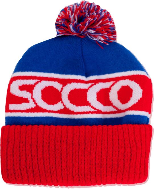 画像1: SOCCO PONPON KNIT CAP  全2色  BLUE/WINE メンズ/レディース  (1)