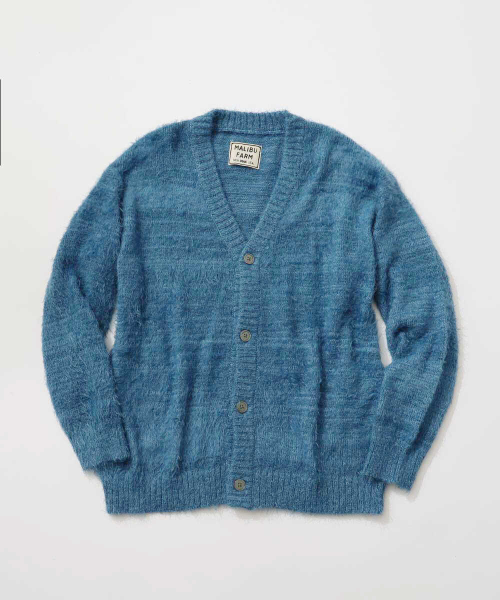 画像2: MALIBU FARM マリブファーム  モヘア風ニットカーディガン 全4色 メンズ/レディース (2)