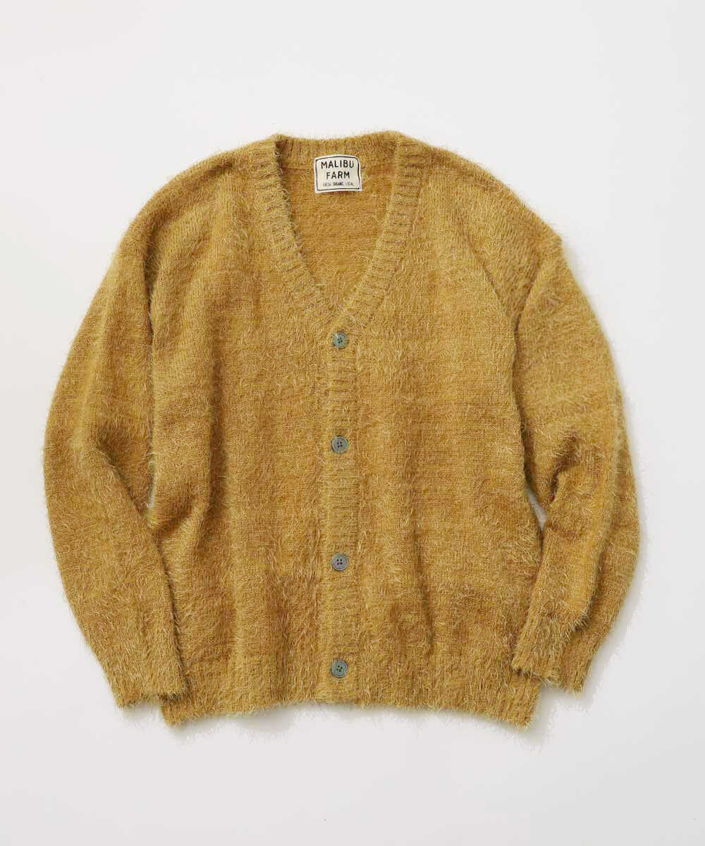 画像1: MALIBU FARM マリブファーム  モヘア風ニットカーディガン 全4色 メンズ/レディース (1)