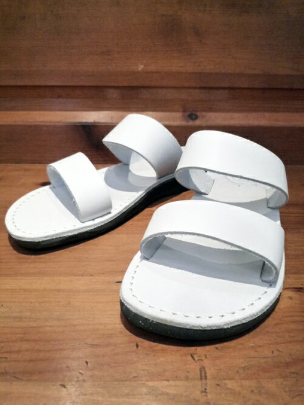 JERUSALEM SANDALS エルサレムサンダル レザーサンダル ホワイト メンズ