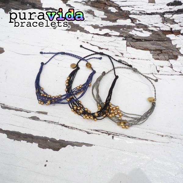 画像1: puravida bracelets プラヴィダブレスレット ゴールドビーズ 全3色 (1)